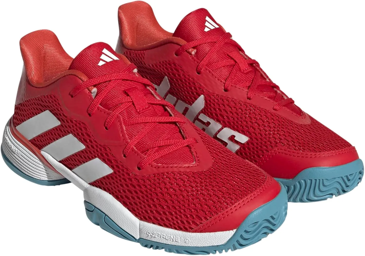 حذاء تنس adidas Barricade K للأطفال للجنسين - BETSCA/FTWWHT/PRERED، مقاس 36 2/3 