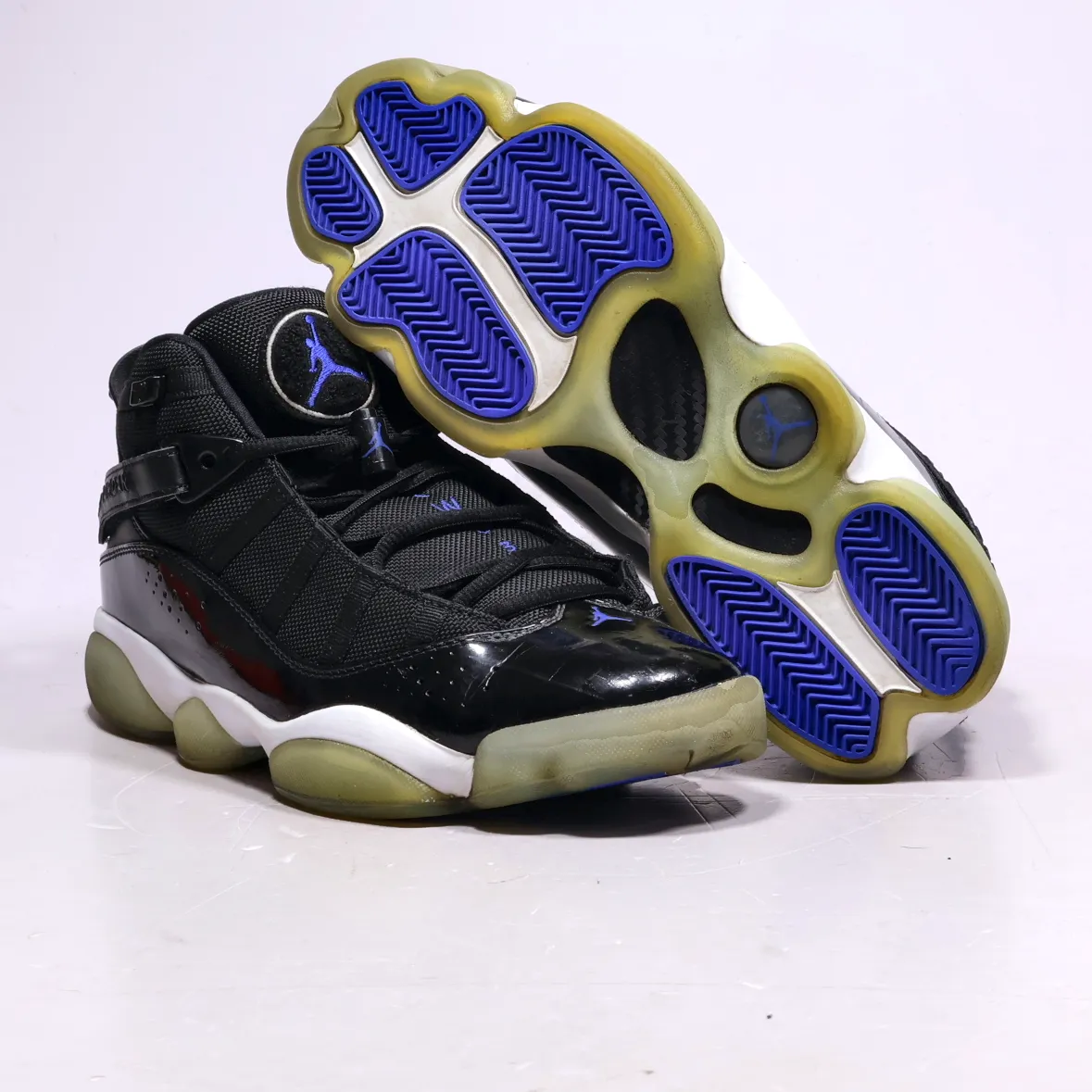 Air Jordan 6 Rings Space Jam 12 High-Top Sneakers Fabric Black Colour For Men