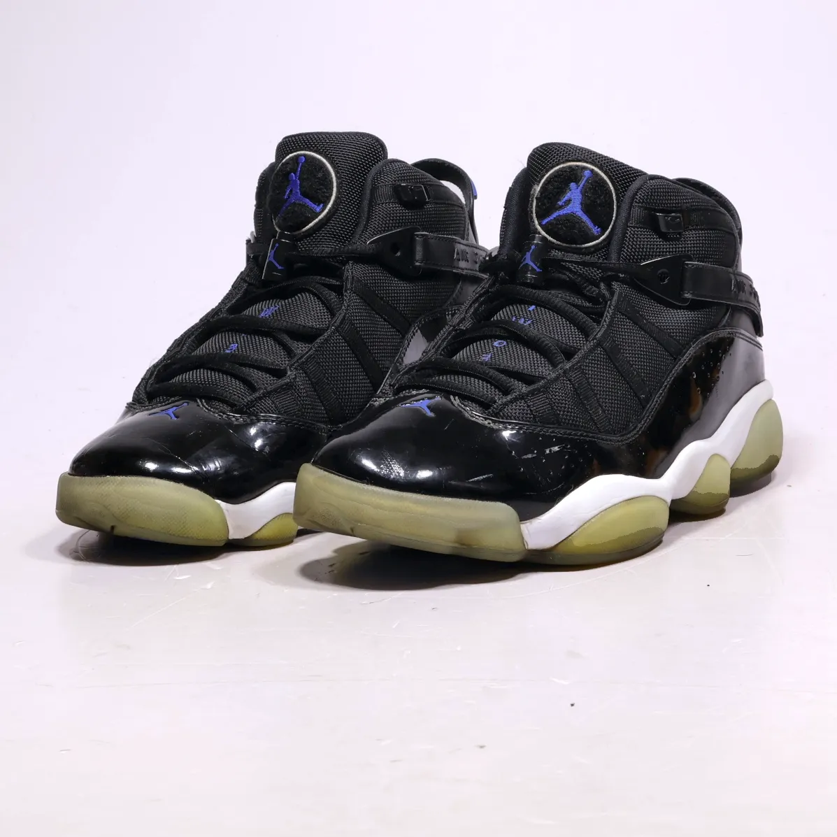 Air Jordan 6 Rings Space Jam 12 High-Top Sneakers Fabric Black Colour For Men