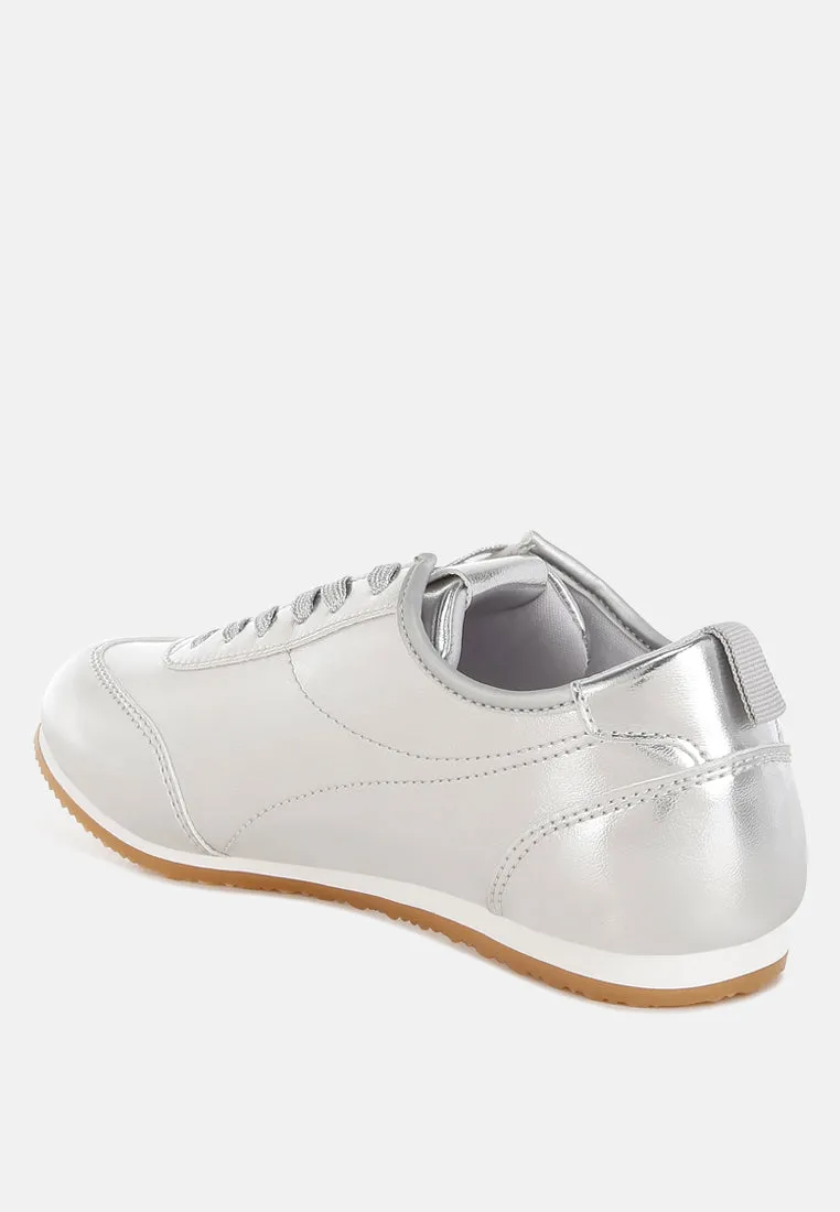 Astylos Metallic Faux Leather Sneakers