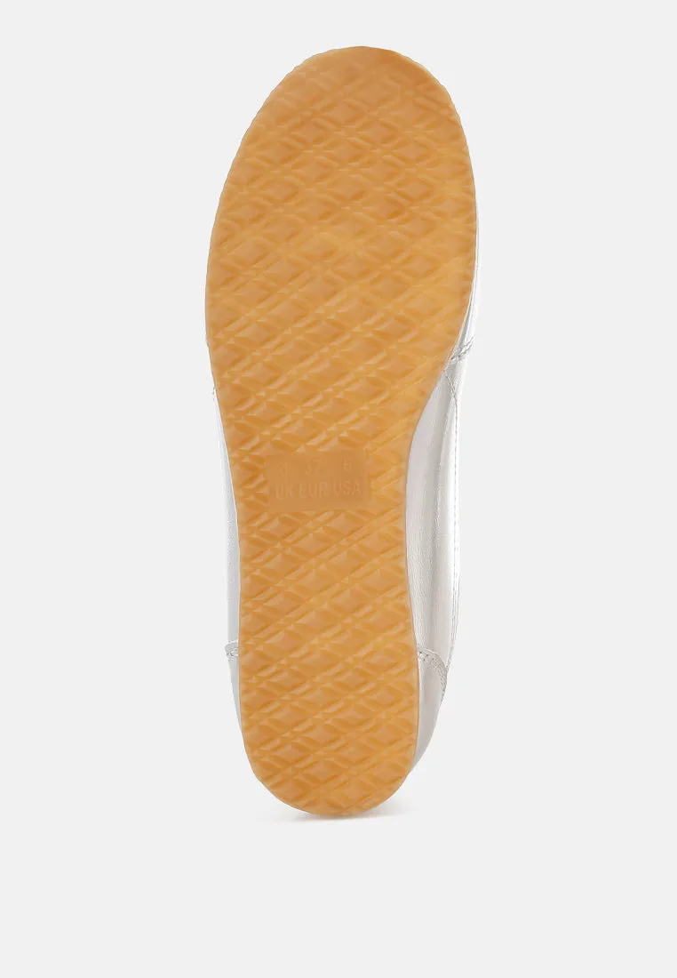 Astylos Metallic Faux Leather Sneakers