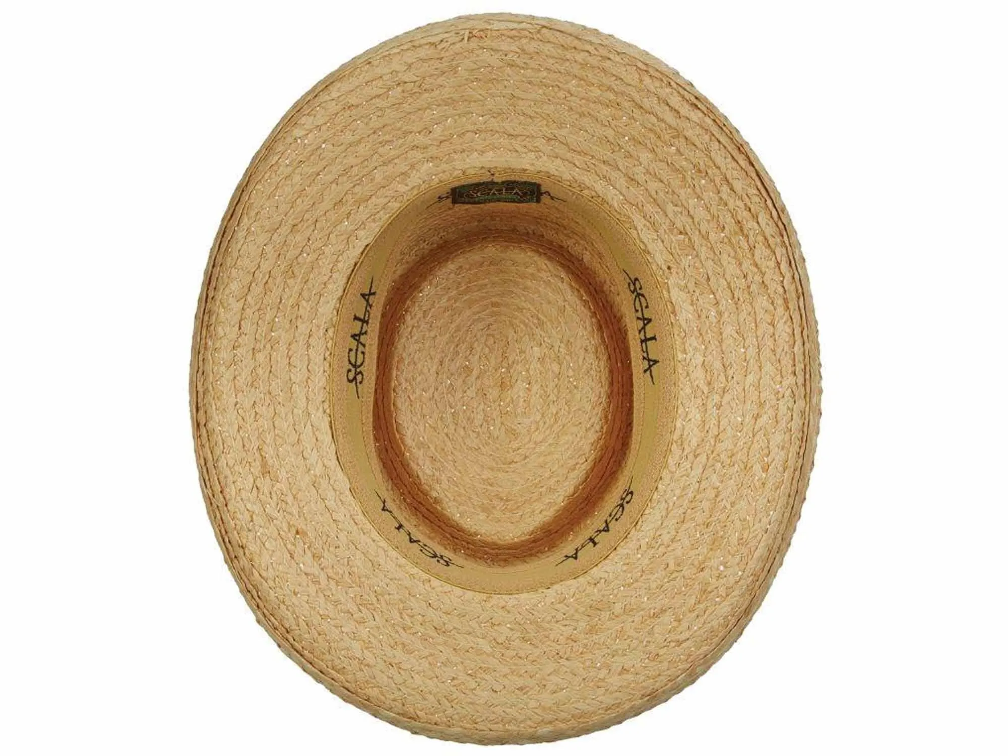 B Scala Raffia Straw Golf "DRIVER" Gambler Hat, Style# 321