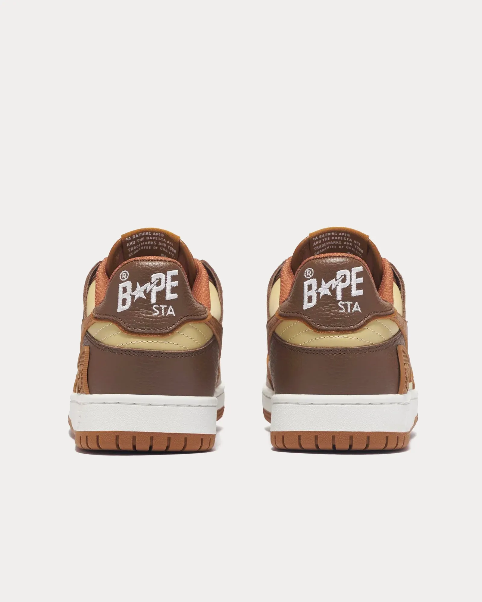 Bape Sk8 Sta #5 Brown / Beige Low Top Sneakers
