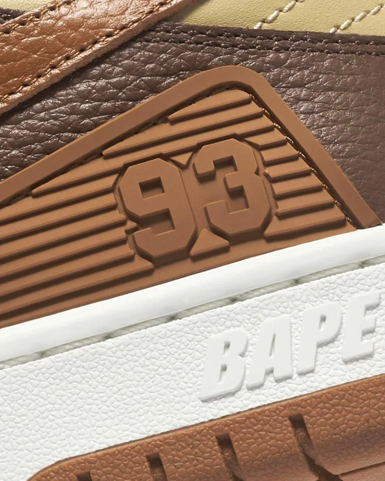Bape Sk8 Sta #5 Brown / Beige Low Top Sneakers
