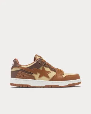 Bape Sk8 Sta #5 Brown / Beige Low Top Sneakers