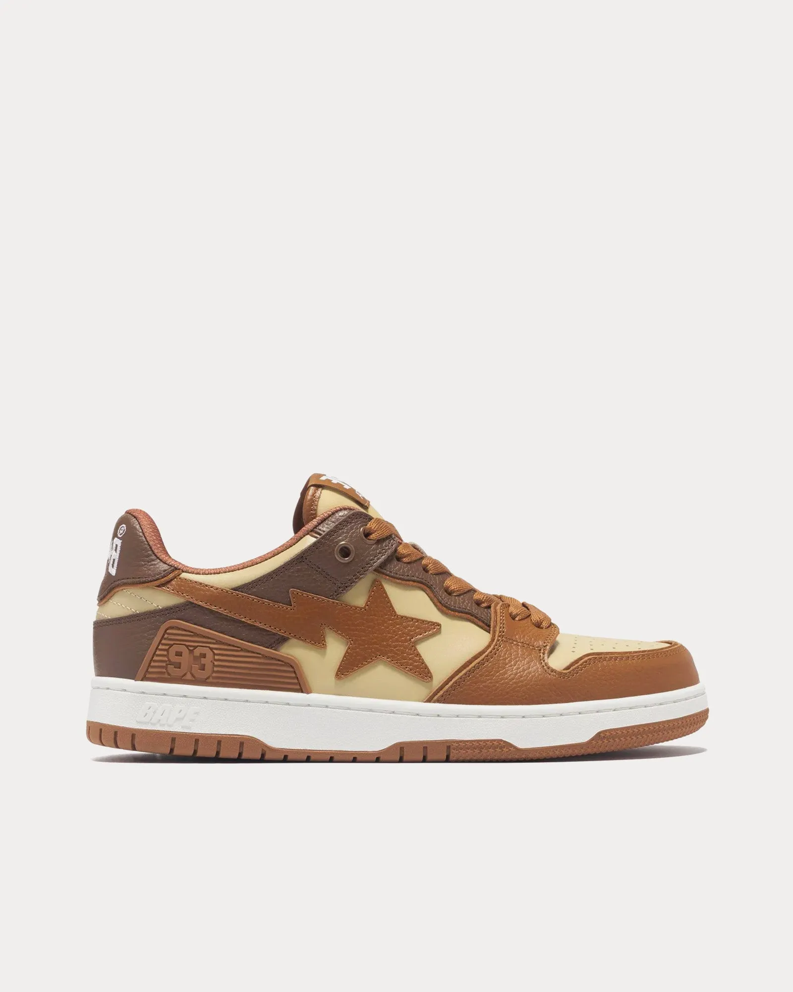 Bape Sk8 Sta #5 Brown / Beige Low Top Sneakers