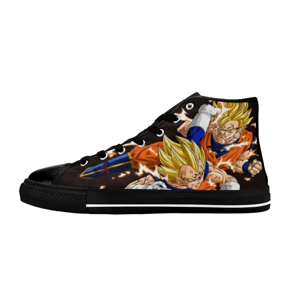 Dragon ball Z Super Son Goku VS Vegeta Majin Shoes High Top Sneakers for Kids and Adults