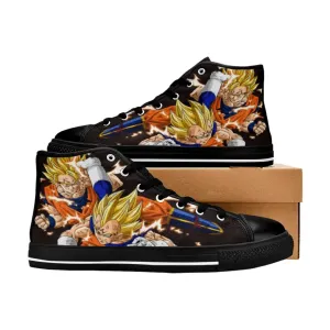 Dragon ball Z Super Son Goku VS Vegeta Majin Shoes High Top Sneakers for Kids and Adults