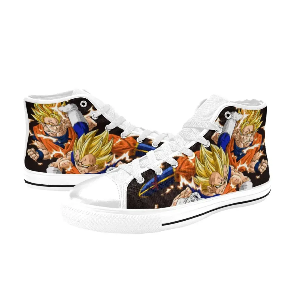 Dragon ball Z Super Son Goku VS Vegeta Majin Shoes High Top Sneakers for Kids and Adults