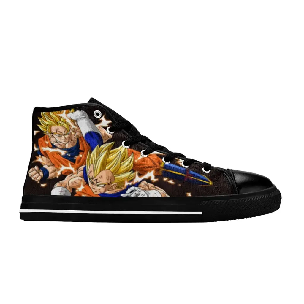 Dragon ball Z Super Son Goku VS Vegeta Majin Shoes High Top Sneakers for Kids and Adults
