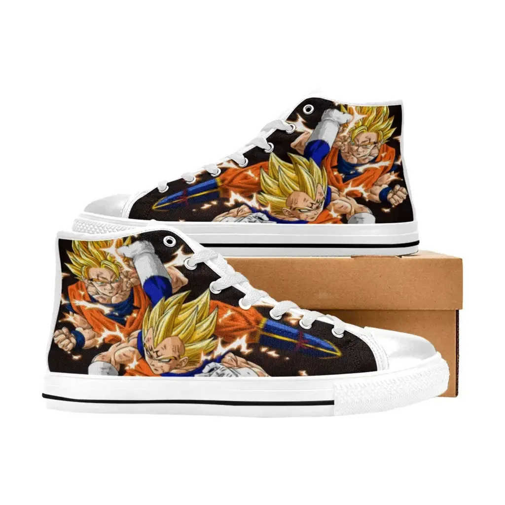 Dragon ball Z Super Son Goku VS Vegeta Majin Shoes High Top Sneakers for Kids and Adults