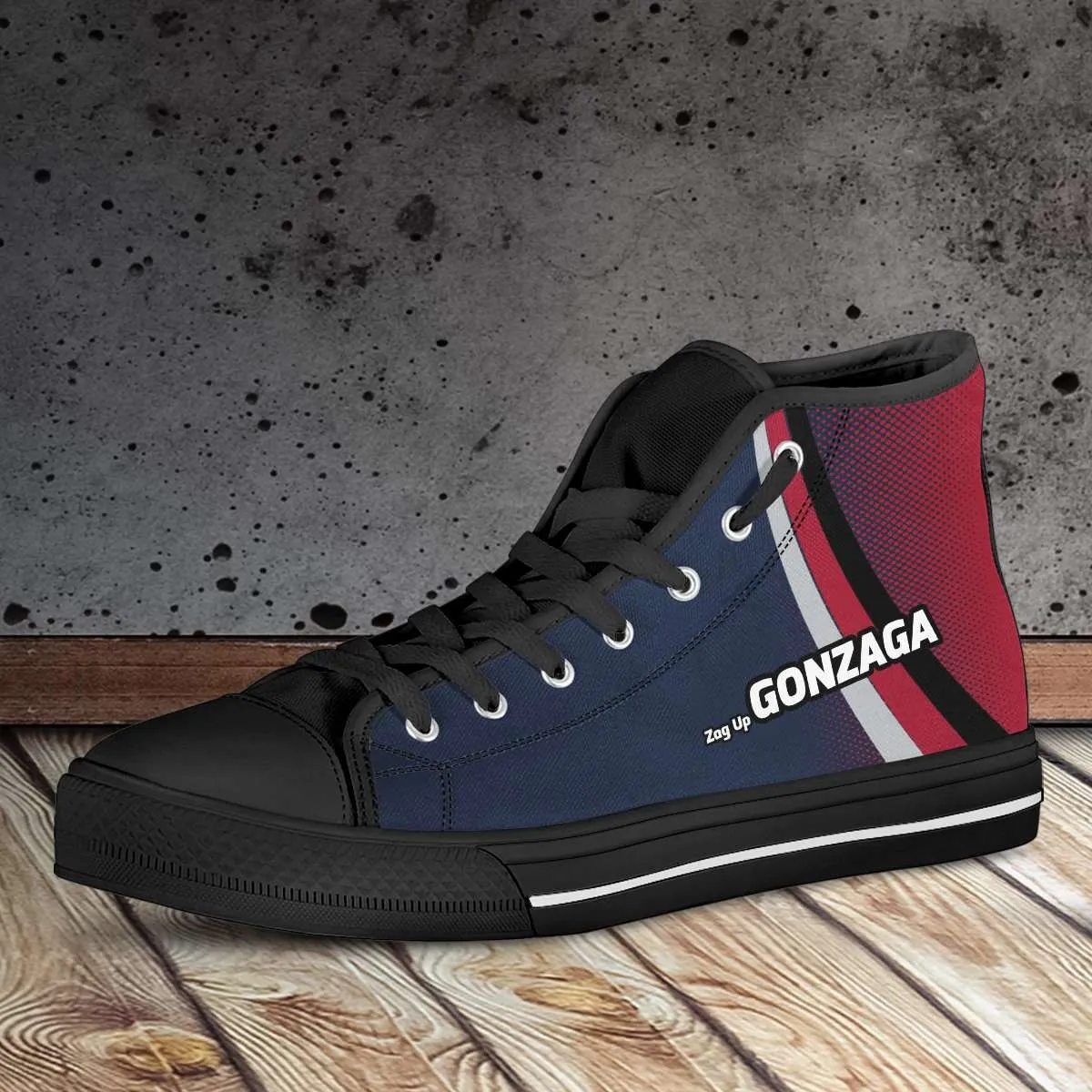 Houston 'H Town Coog' Cougars Basketball Fan Canvas High Top Shoes
