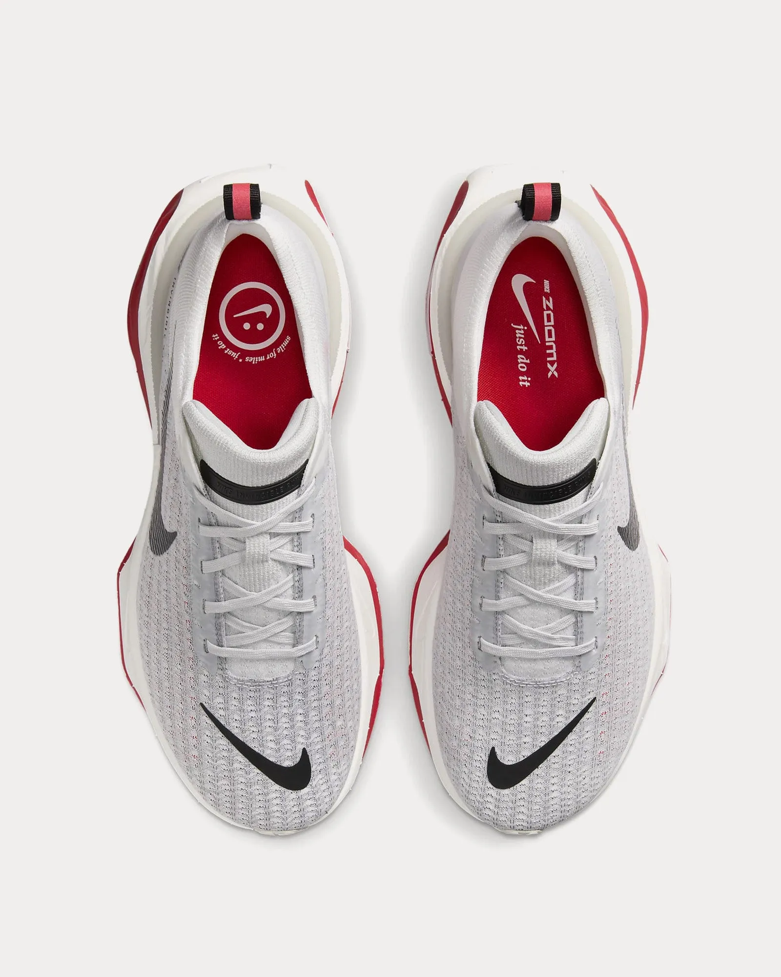 Invincible 3 White / Fire Red / Cement Grey / Black Running Shoes
