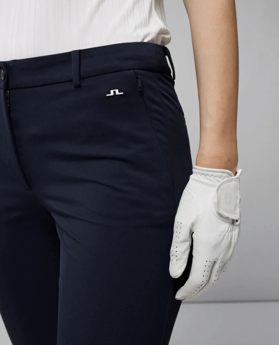J.Lindeberg Lei Fleece Twill Trouser 27.5" Navy