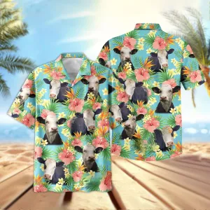Joy Corners Black Baldy Tropical Plants Leaves 3D Hawaiian Shirt