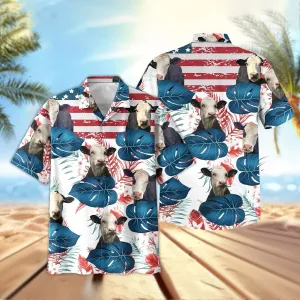 Joy Corners Black Baldy Us Flag 3D Hawaiian Shirt
