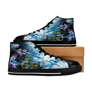 Kimetsu no yaiba Demon Slayer Giyu Tomioka Shoes High Top Sneakers for Kids and Adults