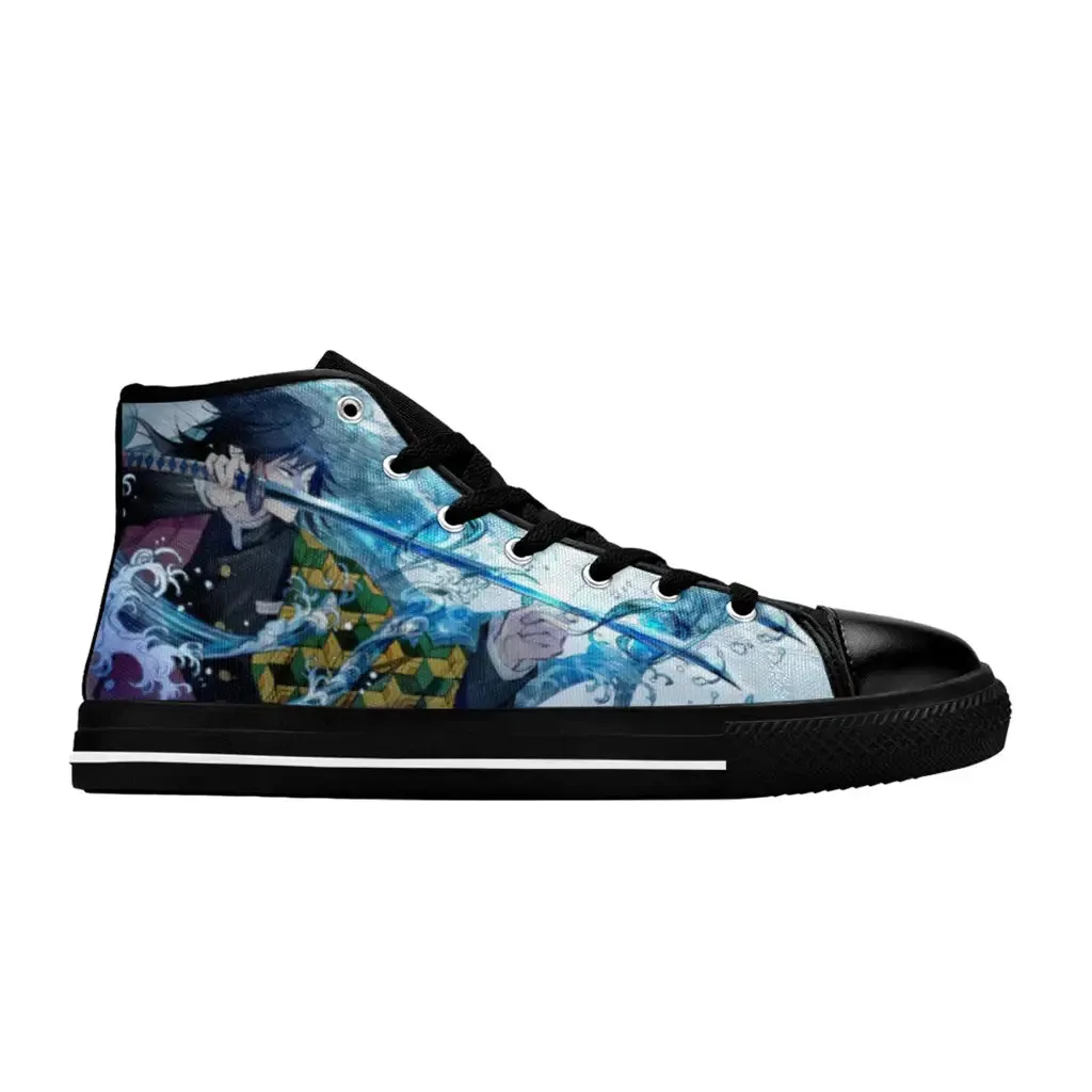 Kimetsu no yaiba Demon Slayer Giyu Tomioka Shoes High Top Sneakers for Kids and Adults