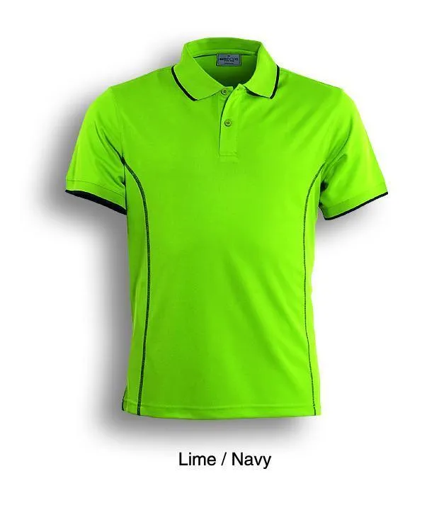 Ladies Essentials Golf S/S Polo - Lime/Navy
