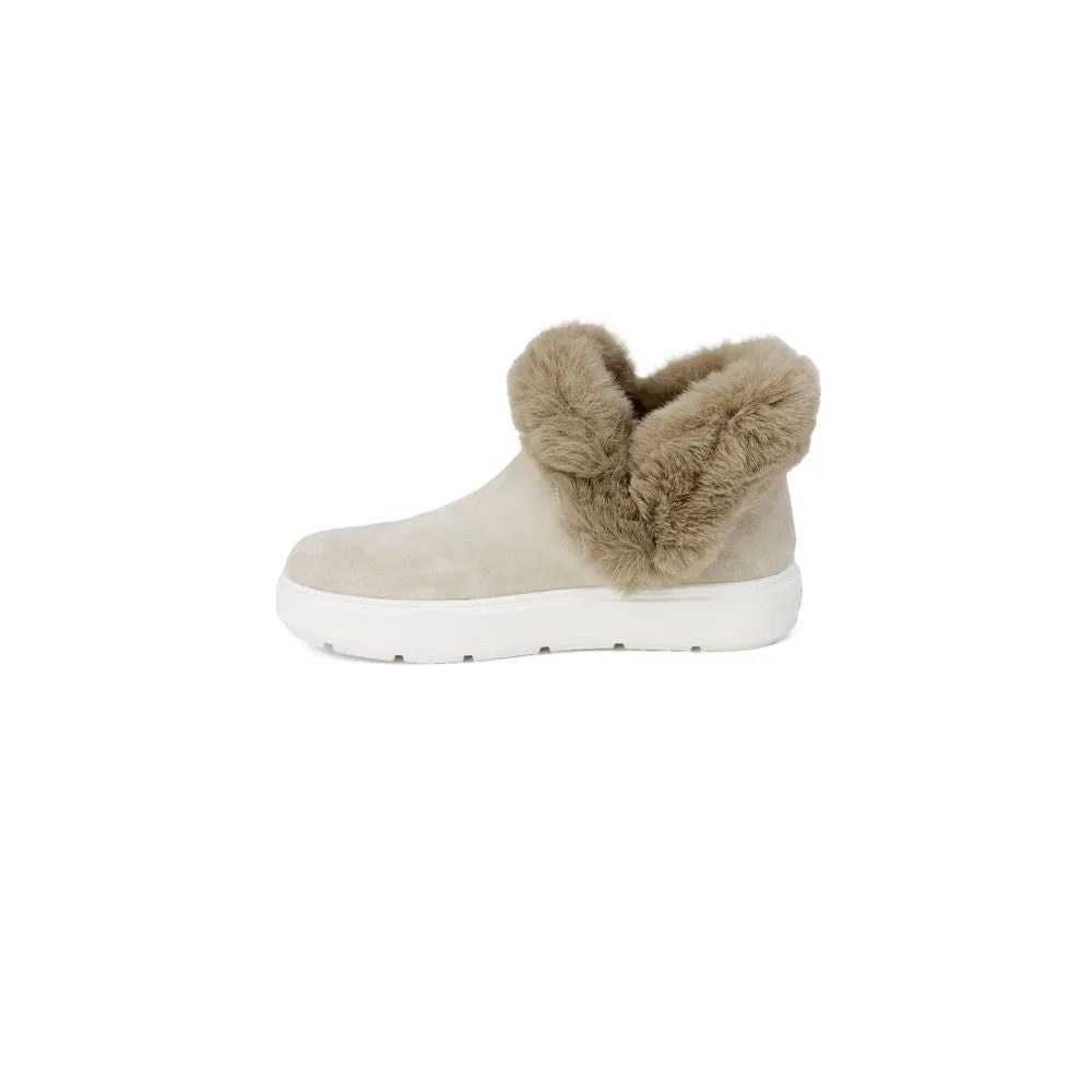 Love Moschino Beige Leather Sneakers