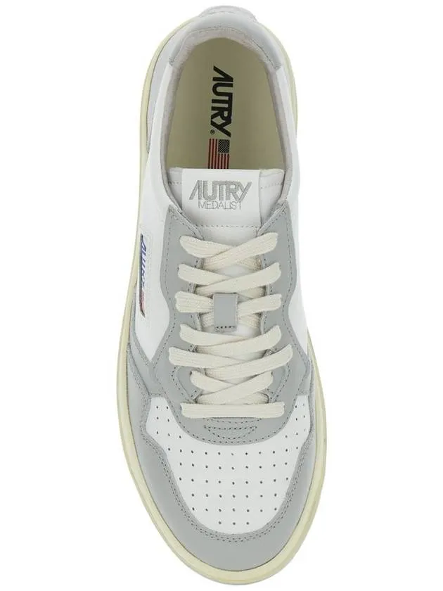 'Medalist Low' Grey Sneakers With Side Logo In Leather Man