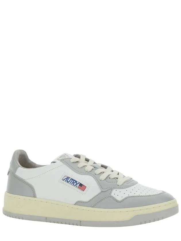 'Medalist Low' Grey Sneakers With Side Logo In Leather Man