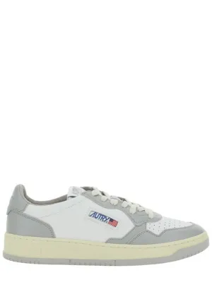 'Medalist Low' Grey Sneakers With Side Logo In Leather Man