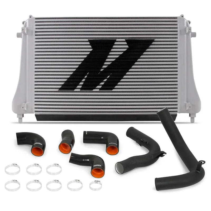 Mishimoto Volkswagen MK7 Golf TSI/GTI/R 2015  Performance Intercooler Kit, Silver Cooler, Black Piping - MMINT-MK7-15KWBK