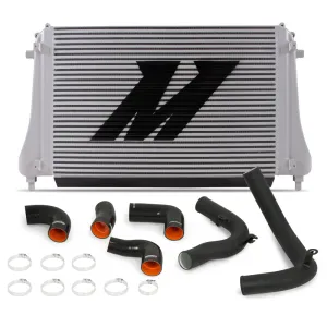 Mishimoto Volkswagen MK7 Golf TSI/GTI/R 2015  Performance Intercooler Kit, Silver Cooler, Black Piping - MMINT-MK7-15KWBK