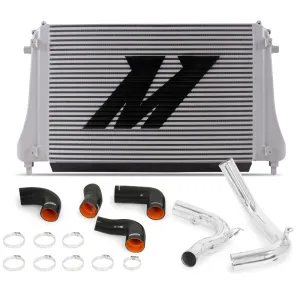 Mishimoto Volkswagen MK7 Golf TSI/GTI/R 2015  Performance Intercooler Kit, Silver Cooler, Silver Piping - MMINT-MK7-15KP