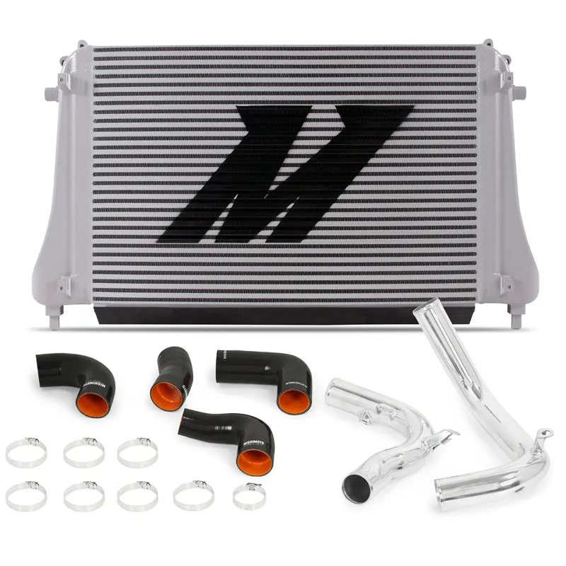 Mishimoto Volkswagen MK7 Golf TSI/GTI/R 2015  Performance Intercooler Kit, Silver Cooler, Silver Piping - MMINT-MK7-15KP