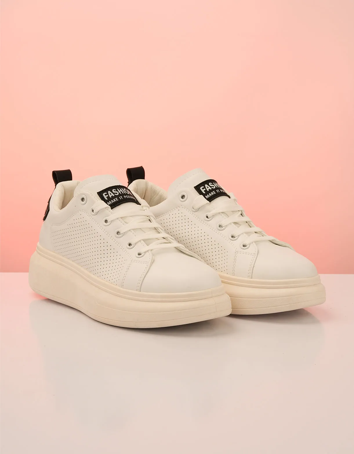 Monochrome Edge White & Black Sneakers
