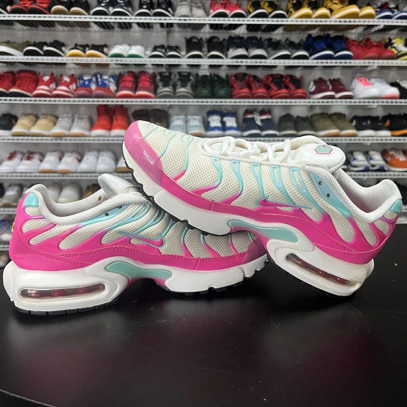 Nike Air Max Plus GS Sneakers Girls Tuned South Beach Size 7Y
