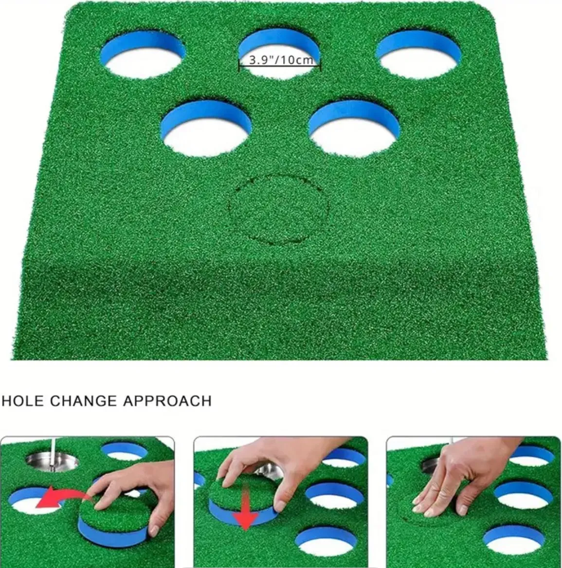 PGM Golf Pong Game Set | Putting Mat With 2 End Rectangle Ball Catch, 8 Golf Balls, 2 Golf Cups & Flags, 1 Portable Bag | Professional Quality | Portable Indoor & Outdoor Use | 17.7” x 137.8” (Putters Not Included)