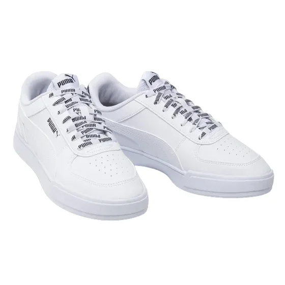 Puma scarpa sneakers da uomo Caven Logomania 383857-01 bianco