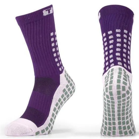 PURPLE TRUSOX 3.0 MID-CALF CUSHION CREW GRIP SOCKS