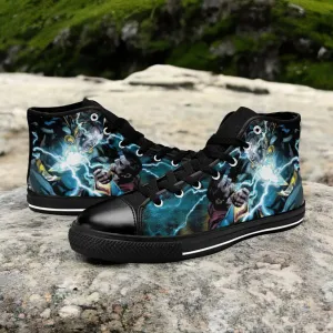 Shazam v Superman Shoes High Top Sneakers for Kids and Adults