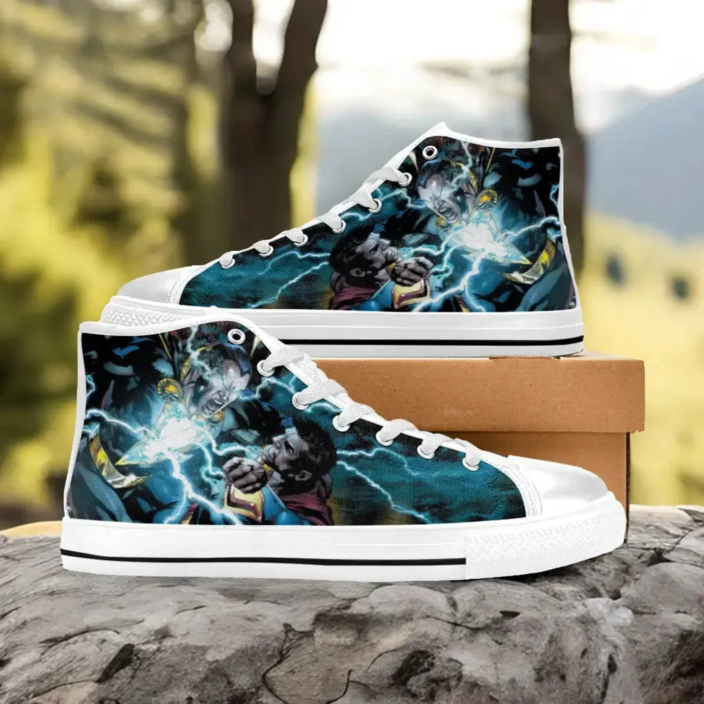 Shazam v Superman Shoes High Top Sneakers for Kids and Adults
