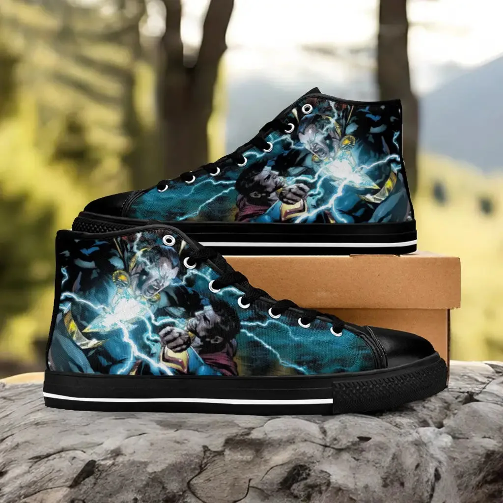 Shazam v Superman Shoes High Top Sneakers for Kids and Adults