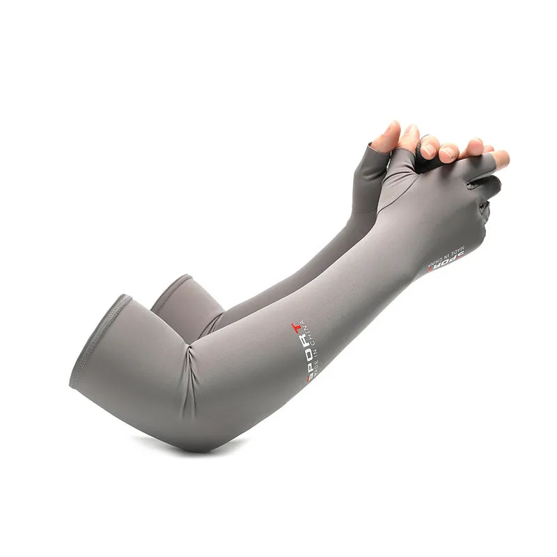 Sun Protection Five Finger Ice Sleeve Female Lengthened Outdoor Riding Viscose Fiber Sun-Protection Oversleeves
