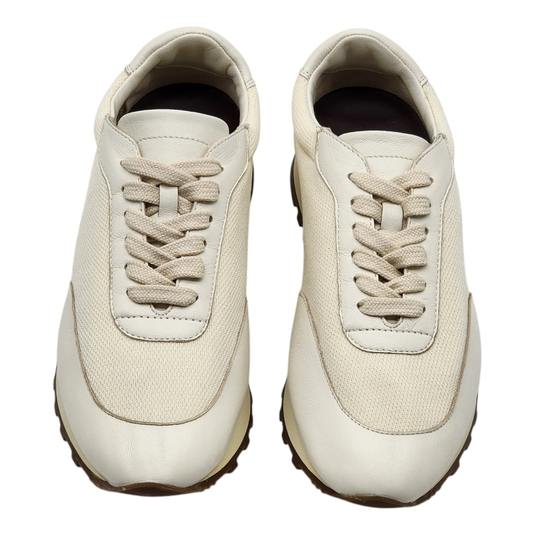 The Row Owen Runner Sneakers - Mesh and Leather - Beige 35