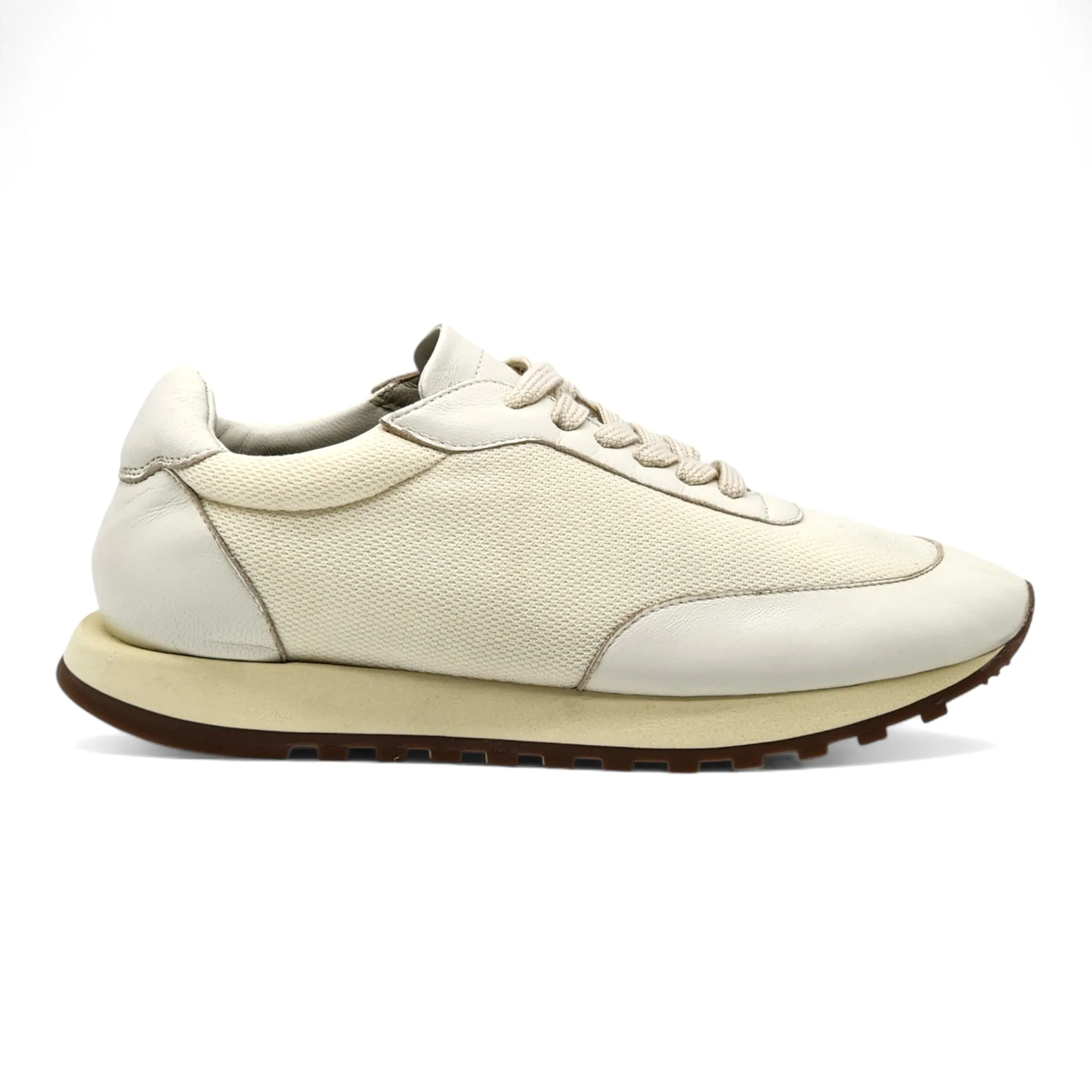 The Row Owen Runner Sneakers - Mesh and Leather - Beige 35