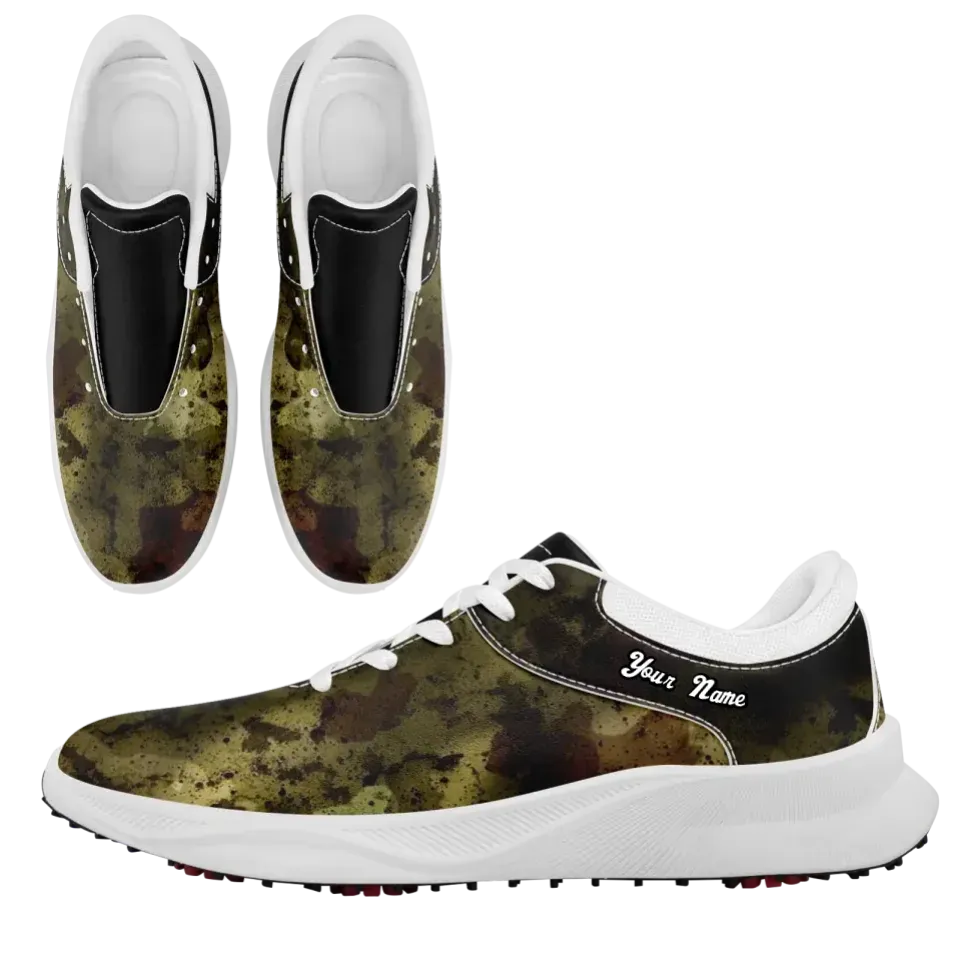 Unique Gift,Personalized Camo Collection Sneakers, Custom Fashion Golf Shoes, Premium Golf Sneakers