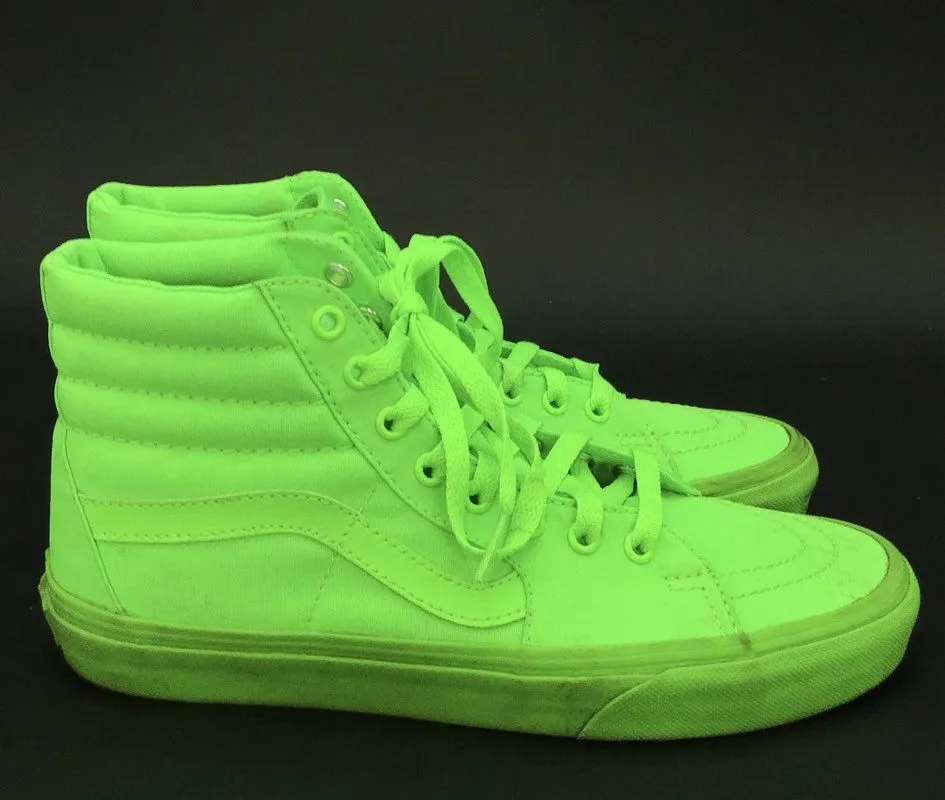 Vans Men's Neon Green Athletic Shoes - Size 7.5