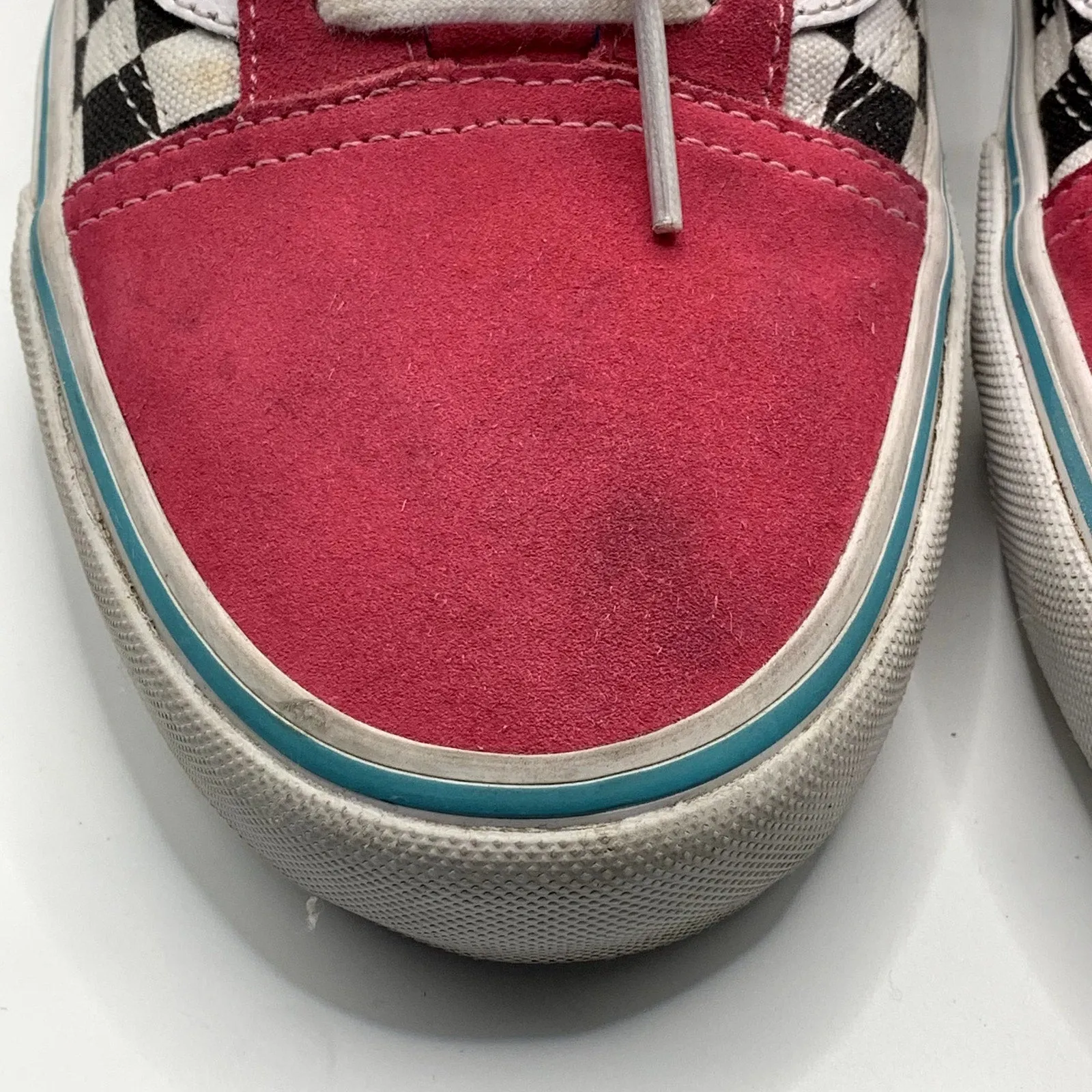 VANS X GOLF WANG Men's Pink/Blue Checkered Pro Skateboarding Sneakers SZ 11