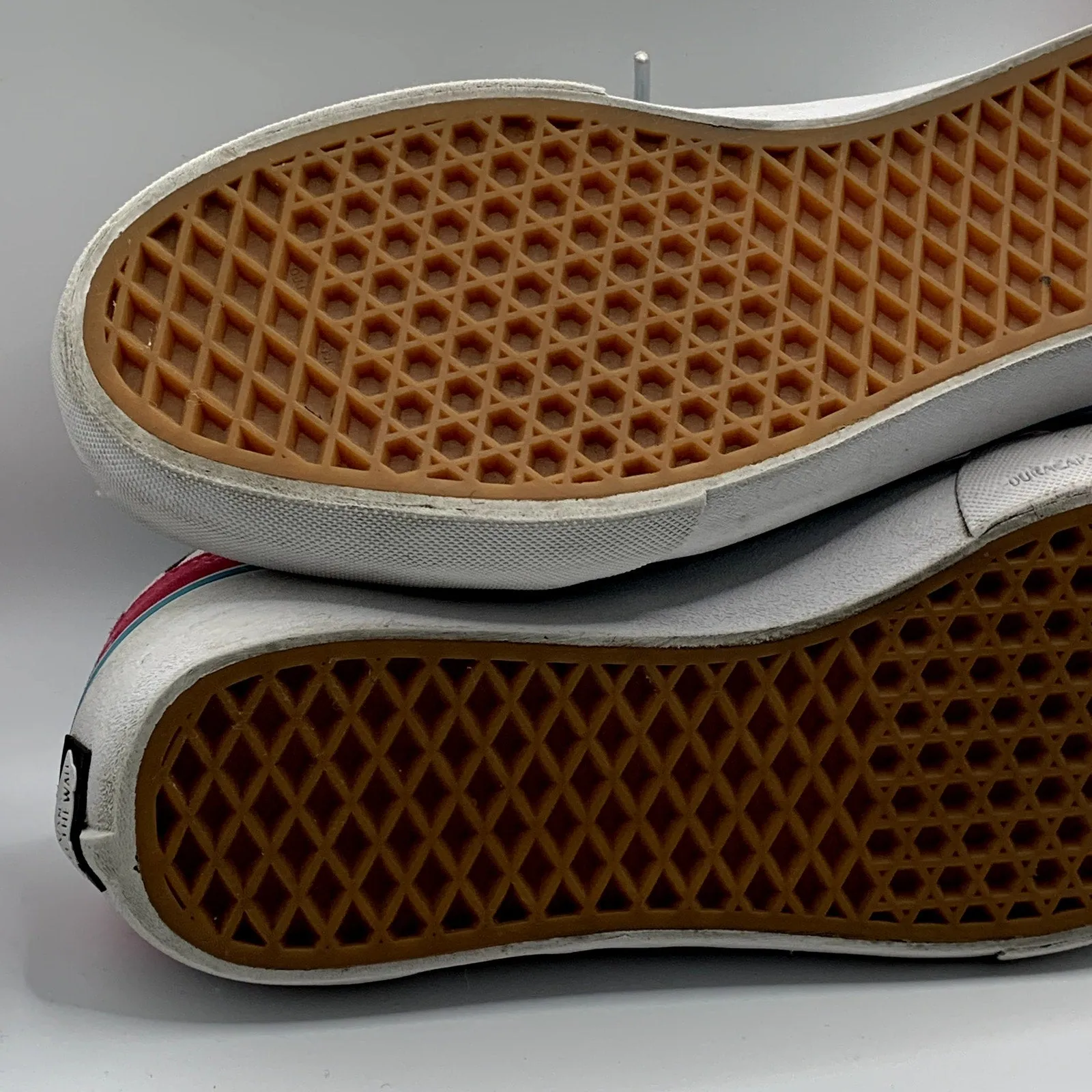 VANS X GOLF WANG Men's Pink/Blue Checkered Pro Skateboarding Sneakers SZ 11
