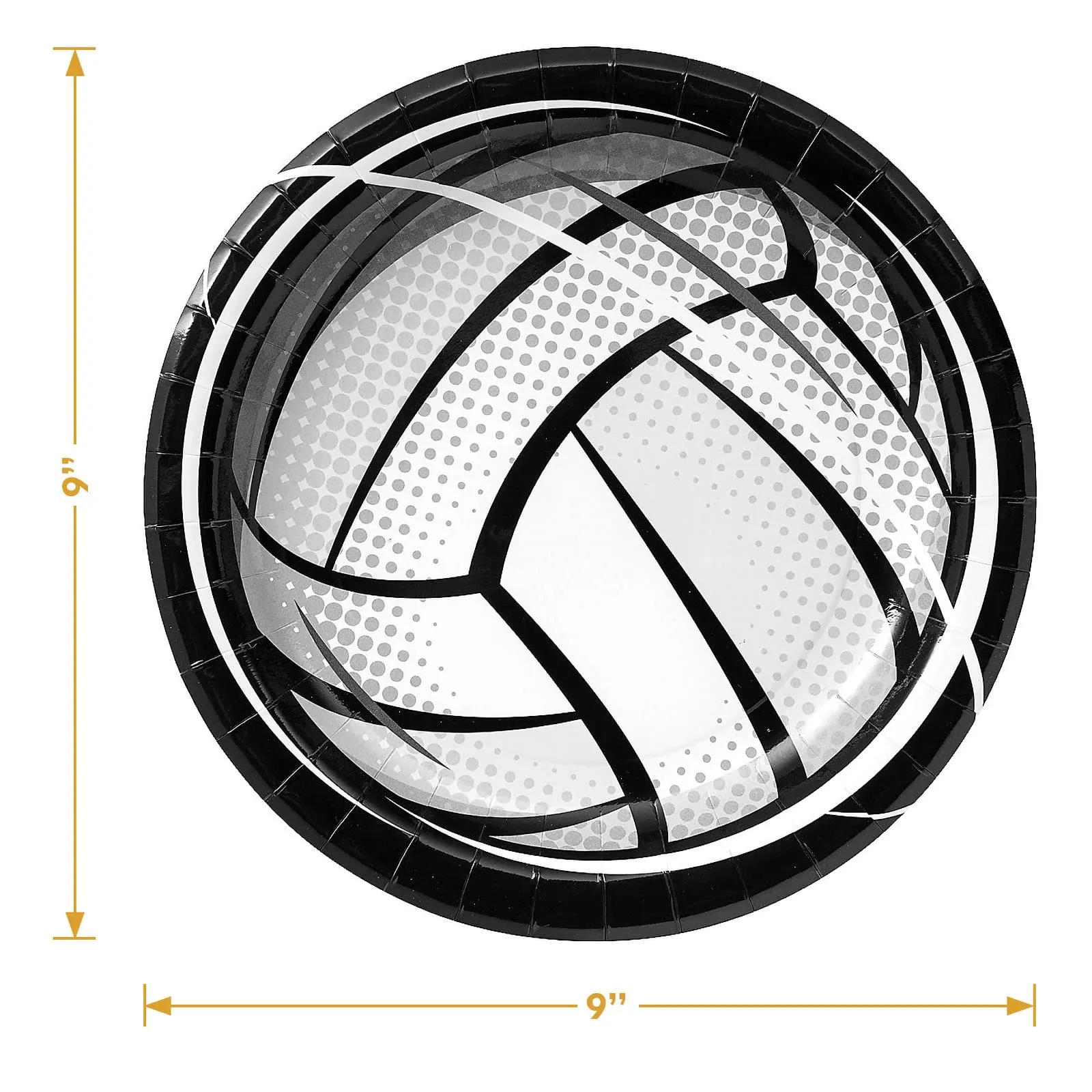 Volleyball Party Supplies Sports Team Paper Dinner Plates and Bump, Set, Spike Lunch Napkins (Serves 16)