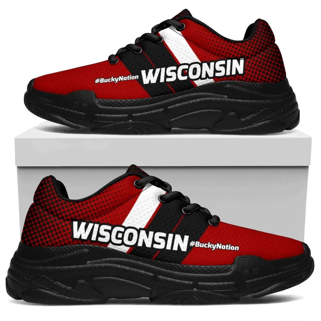 Wisconsin #BuckyNation Chunky Sneakers
